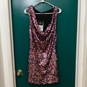 NEW Zara Multicolor Sequin Mini Dress